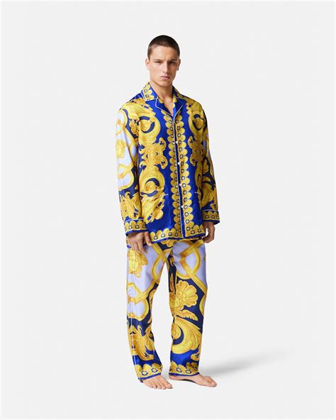 versace silk pajama shirt